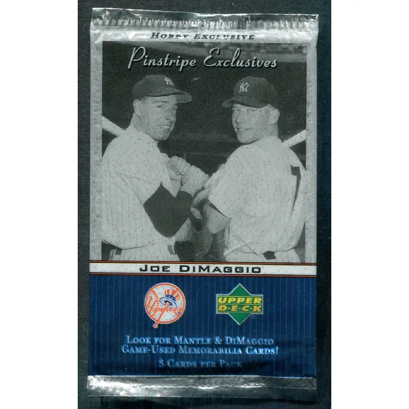 2001 Upper Deck Pinstripe Exclusives Baseball Unopened Pack (Hobby)