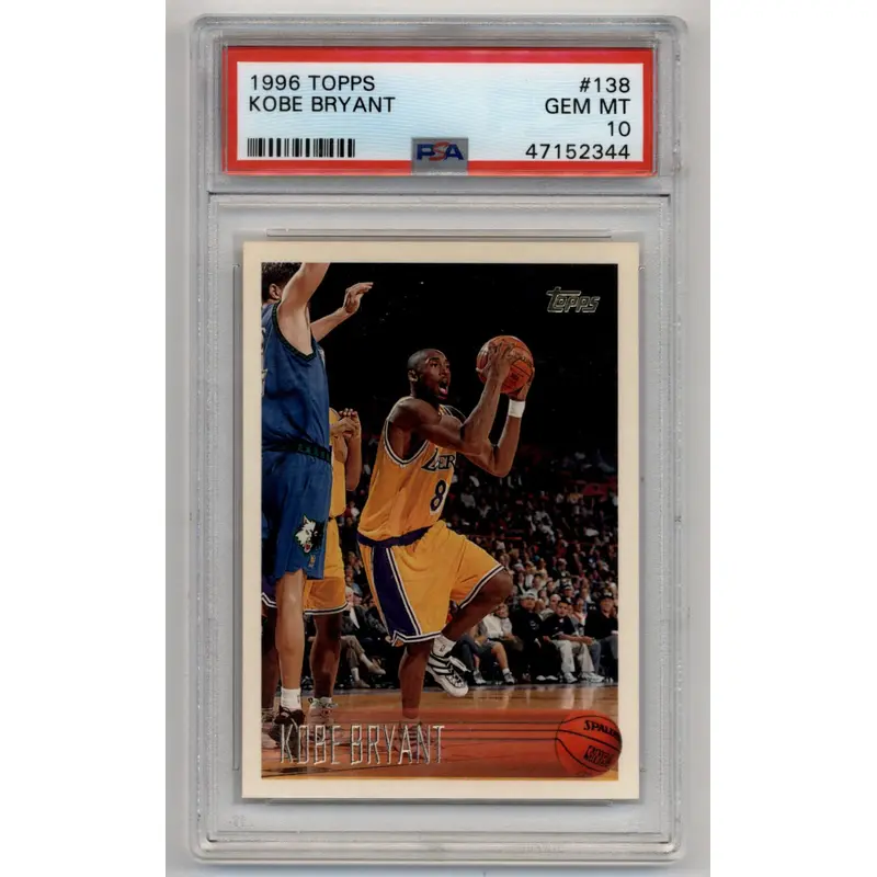 Kobe Bryant 1996-97 Topps Rookie #138 PSA 10 Gem Mint 2344