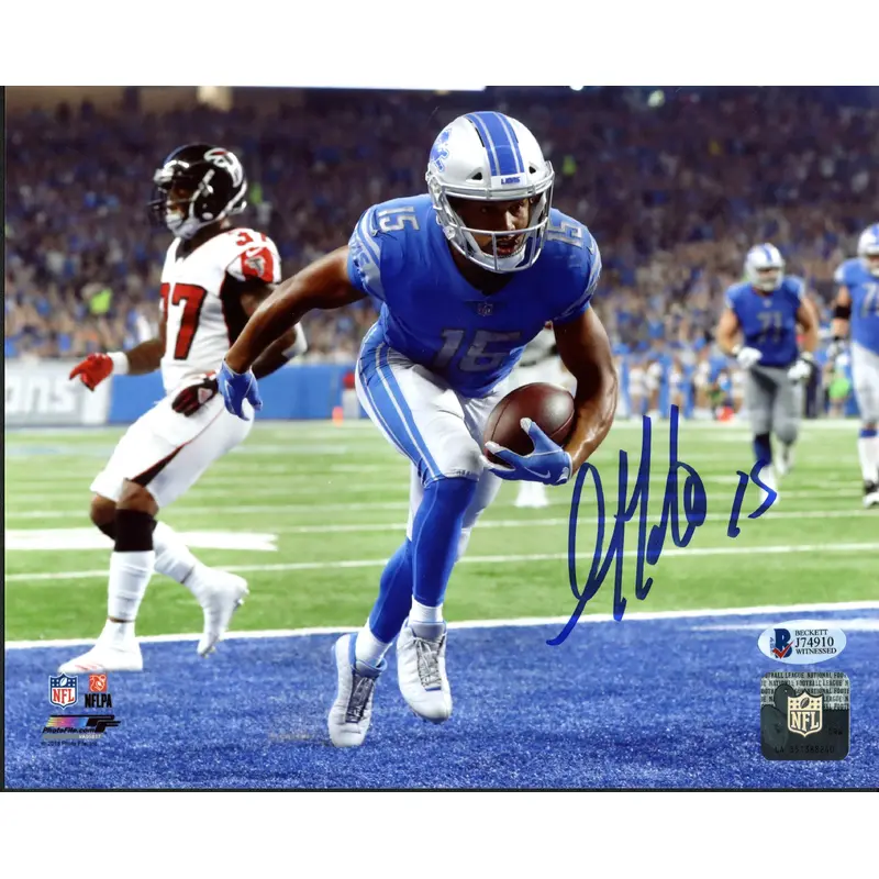 Lions Golden Tate Authentic Signed 8x10 Horizontal Photo Vs Falcons BAS Witness