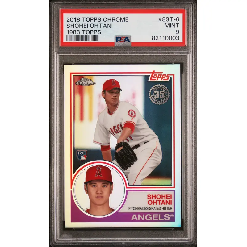 Shohei Ohtani 2018 Topps Chrome 1983 Topps PSA 9 Mint