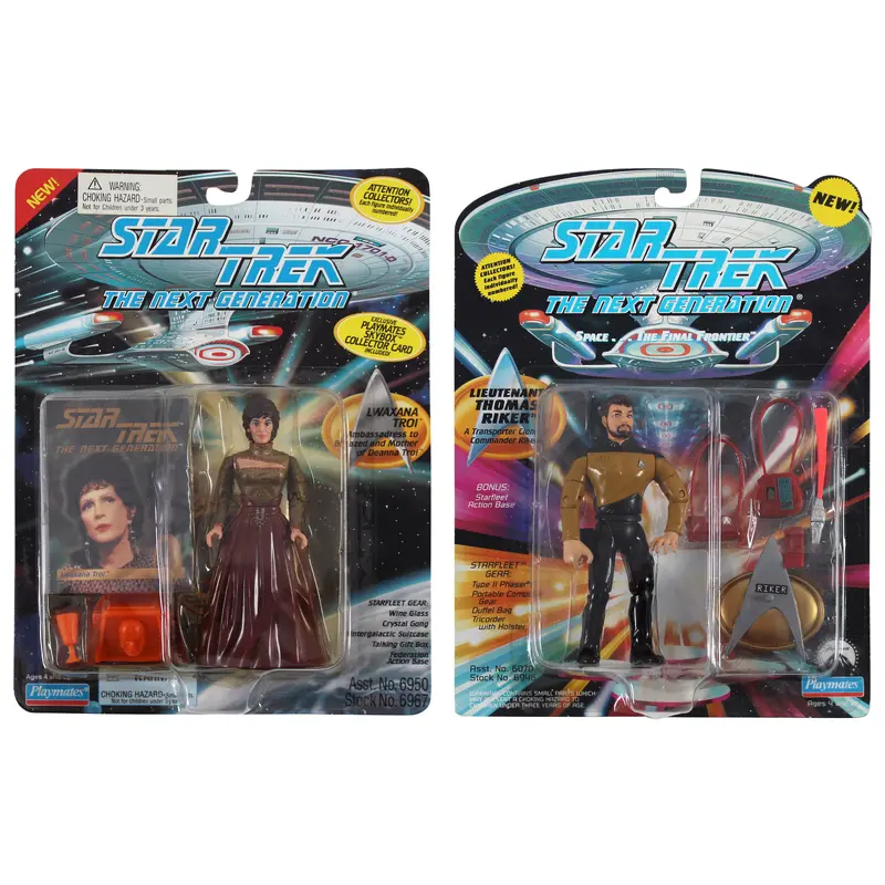 Star Trek The Next Generation Lwaxana Troi & Thomas Riker Playmates Figure Set
