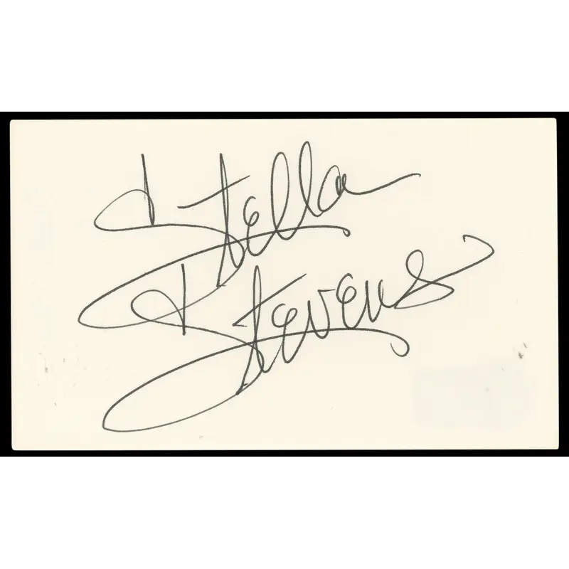 Stella Stevens Girls! Girls! Girls! Authentic Signed 3x5 Index Card BAS #BN33255