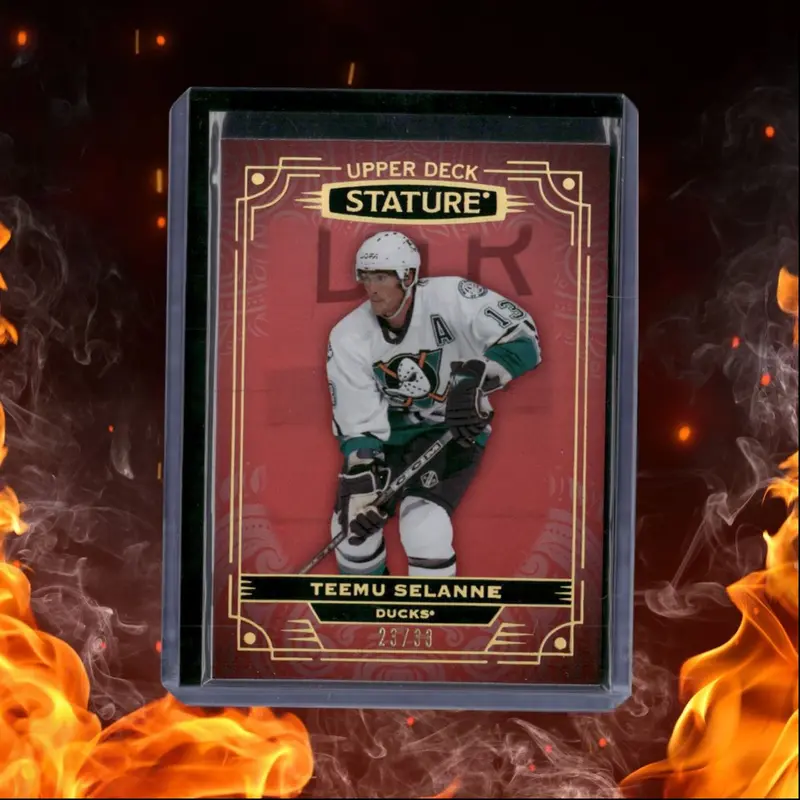 2022-23 Upper Deck Stature Teemu Selanne Legends Variant Red 22/33 #3