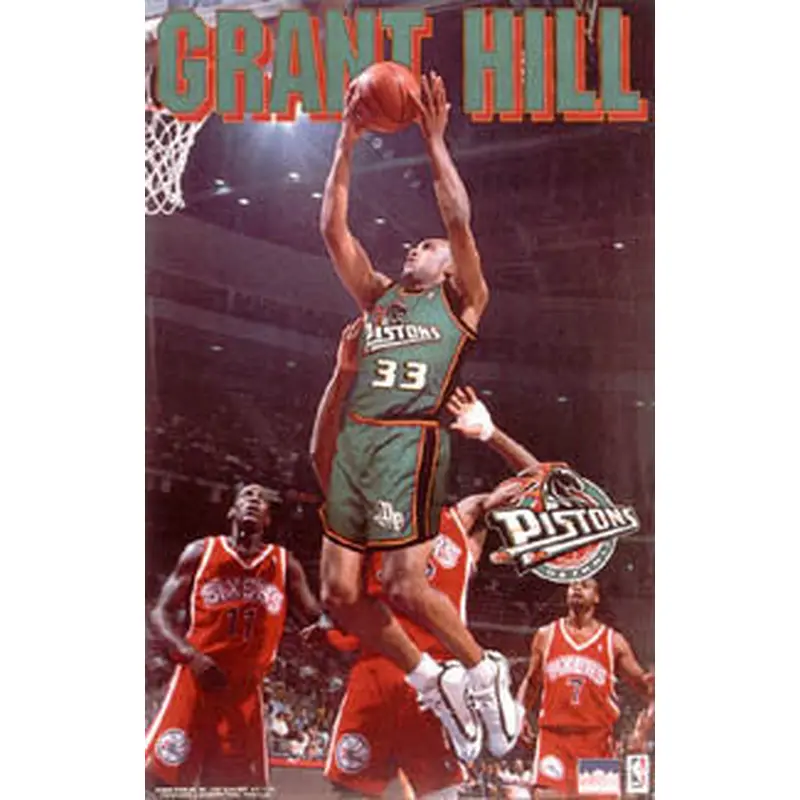 Grant Hill "Action" Detroit Pistons NBA Action Poster - Starline 1997