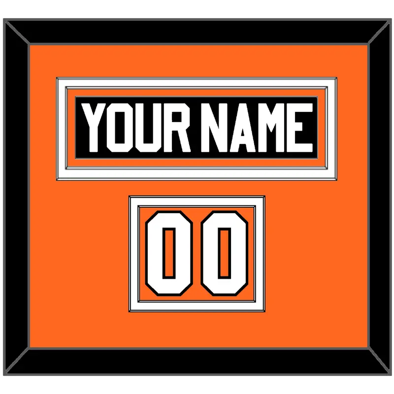 Philadelphia Nameplate & Number (Shoulder) - Road White (2010-2017) - Double Mat 3