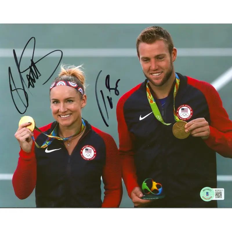 Jack Sock & Bethanie Mattek-Sands Authentic Signed 8x10 Photo BAS #BG82411