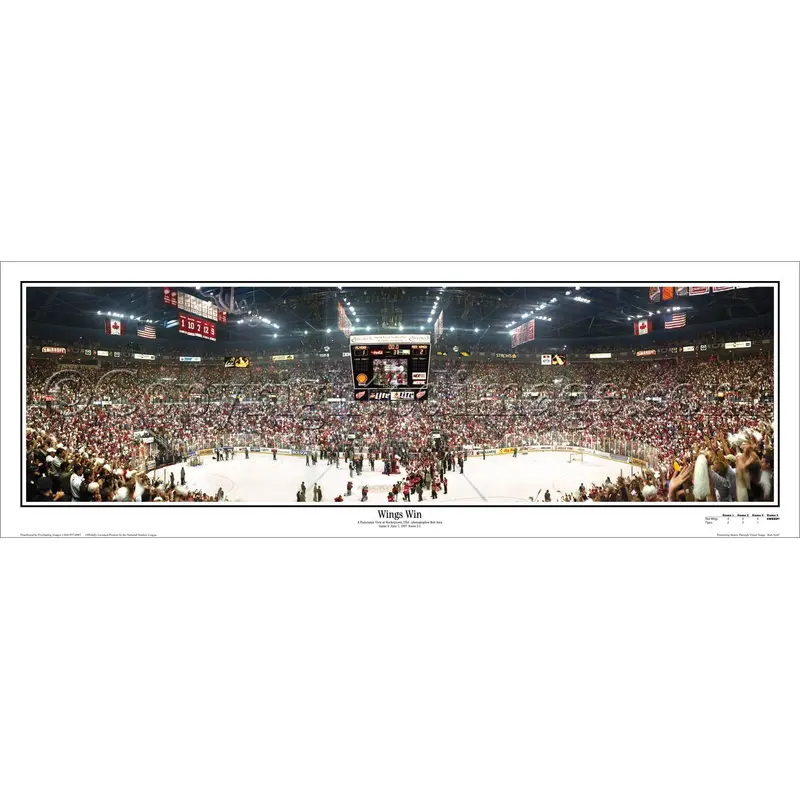 Detroit Red Wings 1997 Stanley Cup Panoramic Poster Print - Everlasting Images