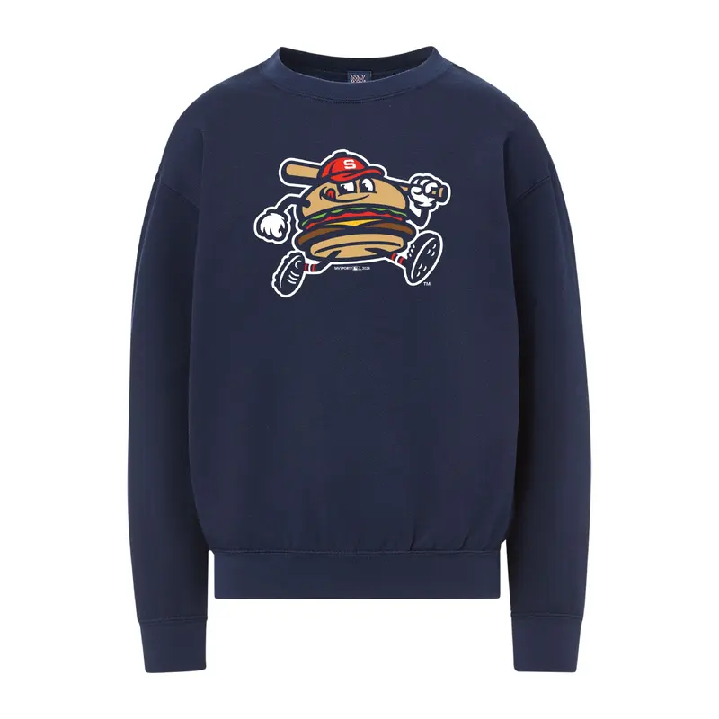 Youth Navy Chuck Crewneck