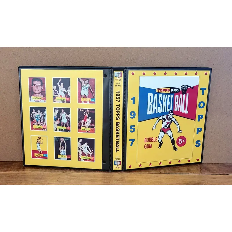 1957 Topps Basketball Cards Custom Made Album Binder Inserts 3 Sizes - 3465