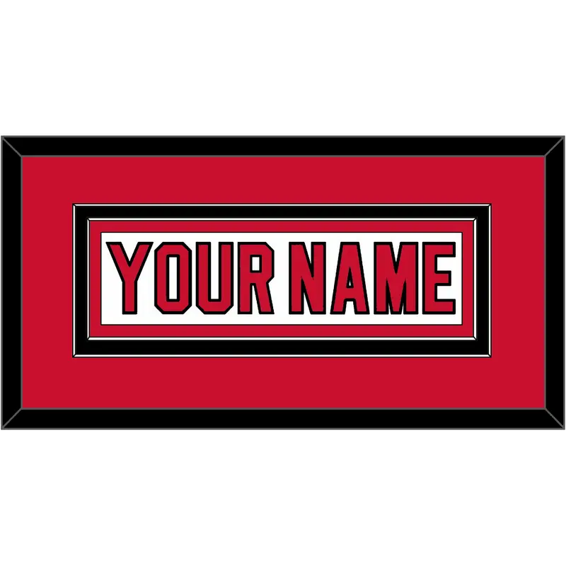 New Jersey Nameplate - Home White (1992-2007) - Double Mat 2
