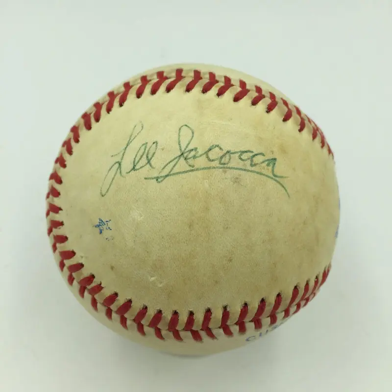 Rare Lee Iacocca Single Signed Autographed American League Baseball JSA COA