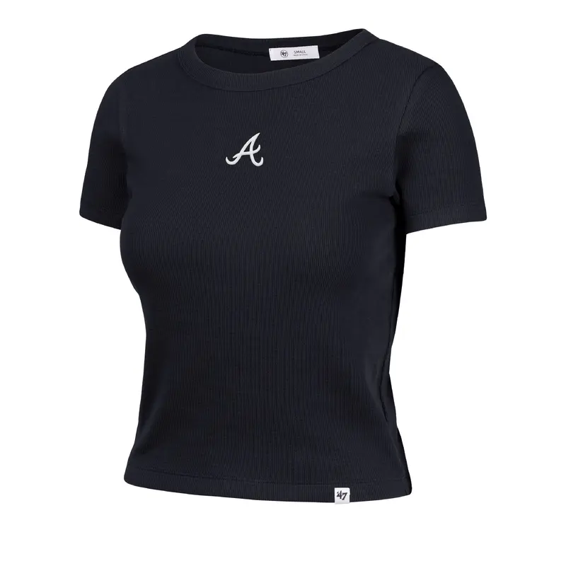 ATLANTA BRAVES MICRO EMB '47 BABY RIB TEE WOMENS