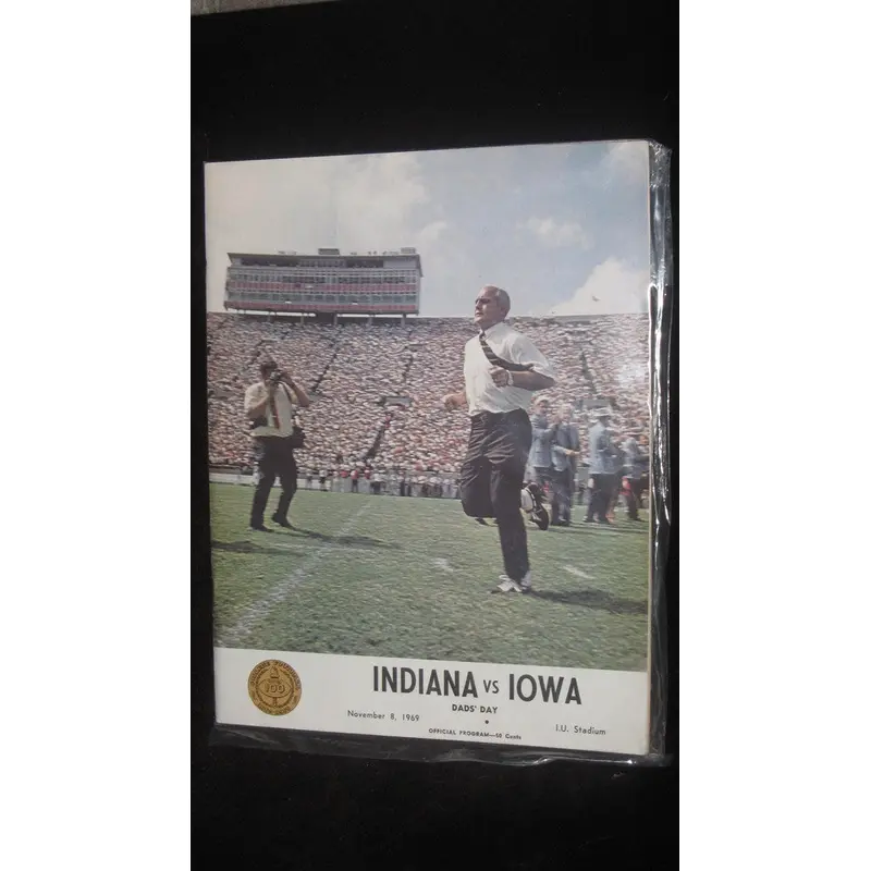 1969 Indiana vs Iowa Football Program