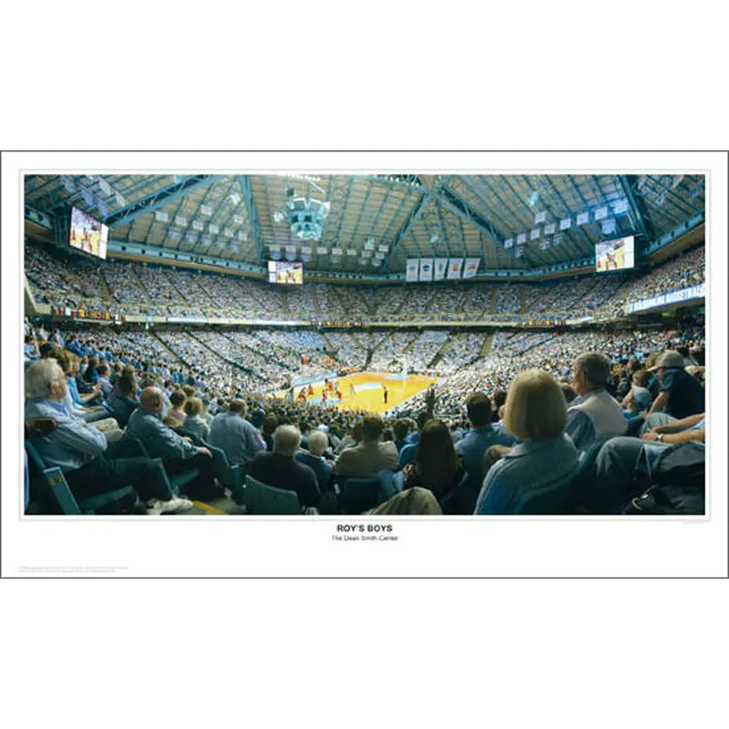North Carolina Basketball "Roy's Boys" Dean Smith Center Panorama - Sport Photos Inc.