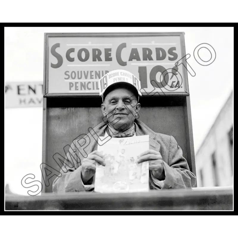1952 Braves Field 8X10 Photo - Boston Scorecard Vendor - 1111