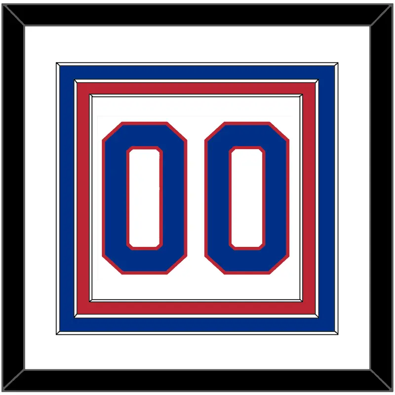 United States Mens Hockey Number - 1980 Olympics Home White - Triple Mat 1