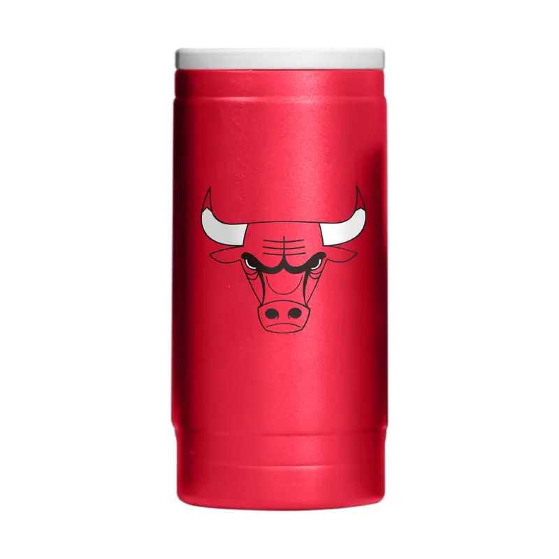 Chicago Bulls 12oz Flipside Powdercoat SlimCan Coolie