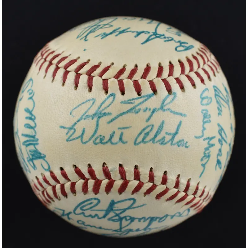 Mint 1957 All Star Game Team Signed Baseball Stan Musial Ernie Banks PSA DNA COA