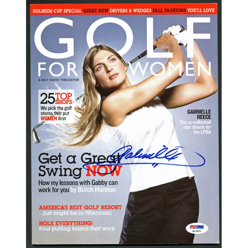 Gabrielle Reece Authentic Signed 2002 Golf For Women Magazine PSA/DNA #Q12401