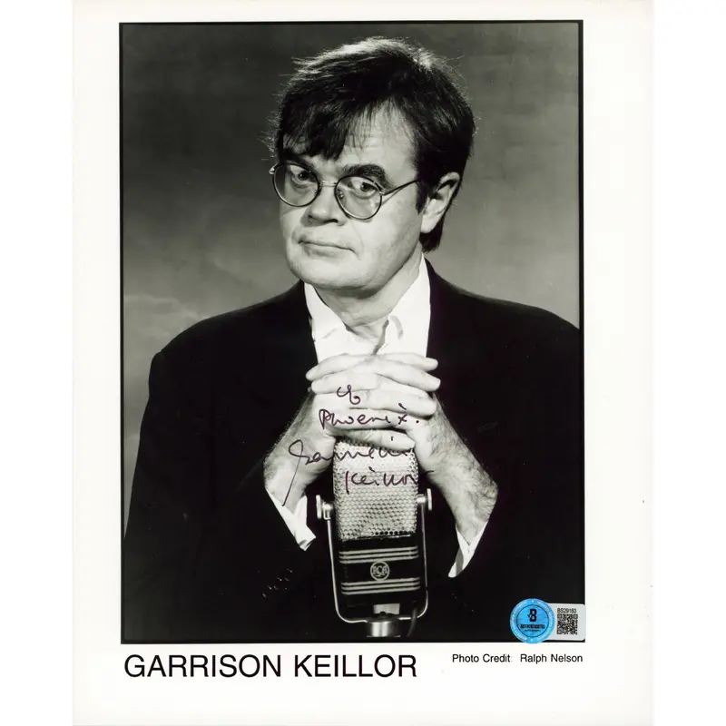 Garrison Keillor A Prairie Home Companion "Phoenix!" Signed 8x10 Photo BAS