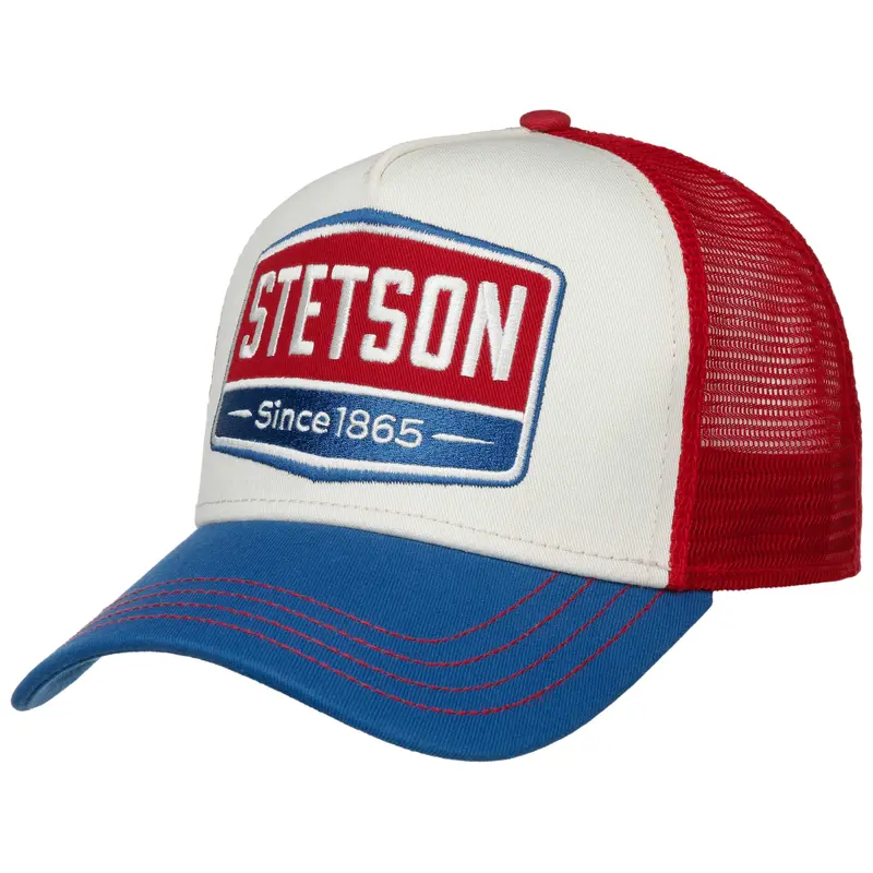 Gasoline Trucker Cap - White/Red/Blue