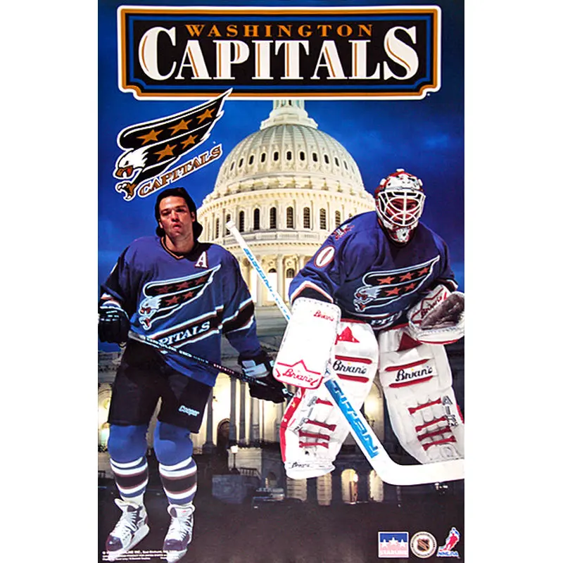 Washington Capitals "Capital Dome" Olaf Kolzig and Joe Juneau Poster - Starline 1995