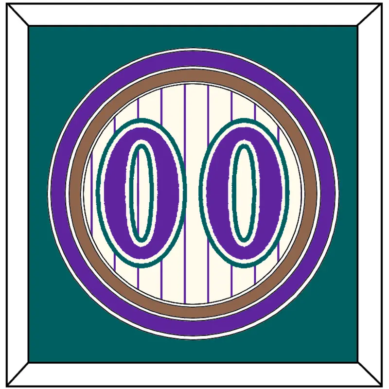 Arizona Number - Home Off-White Pinstripes (2001-2006) - Triple Mat 3