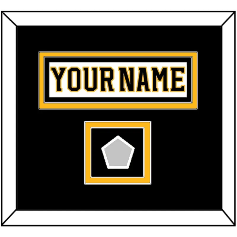 Boston Nameplate & 2011 Stanley Cup Champions Patch - Road White (2007-2017) - Double Mat 3