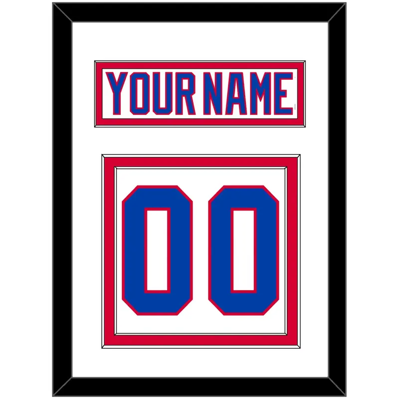 Washington Nameplate & Number (Back) - Home White (1987-1995) - Double Mat 1