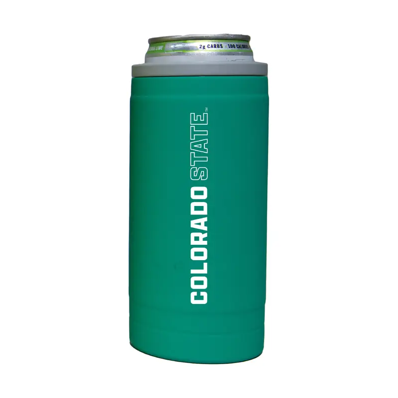 Colorado State 12oz Optic Stacked Soft Touch Slim Coolie