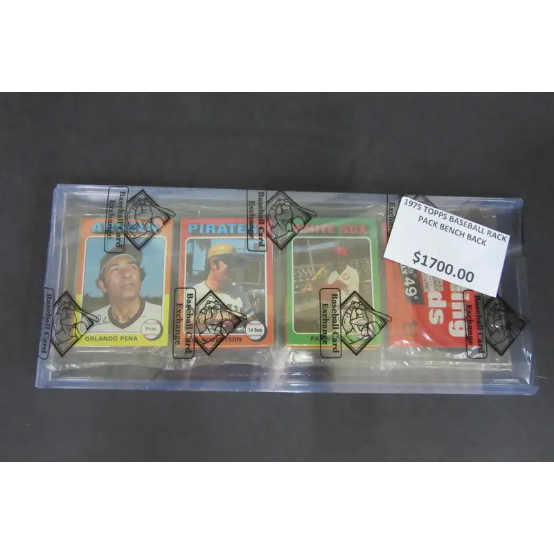 1975 Topps Baseball Unopened RackPack (BBCE) (Bench Back)