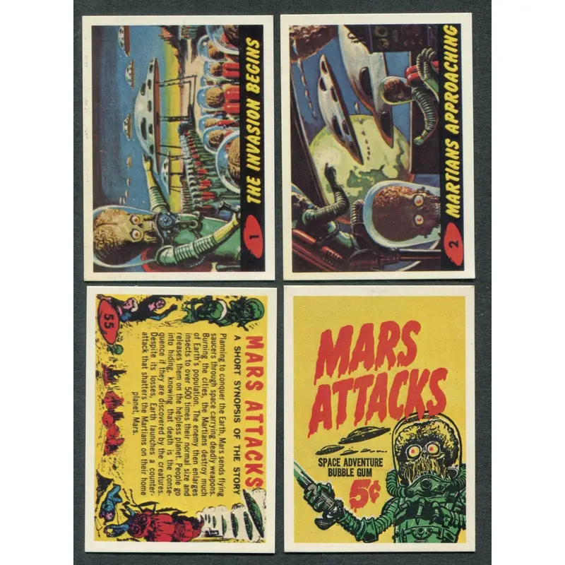 1984 Renata Galasso Mars Attacks Reprint Complete Set (1962 Topps) (56) NM NM+