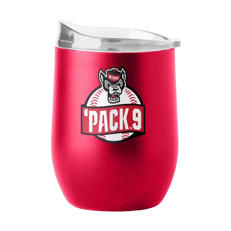 NC State 'Pack 9 16oz Powder Coat Curved Beverage