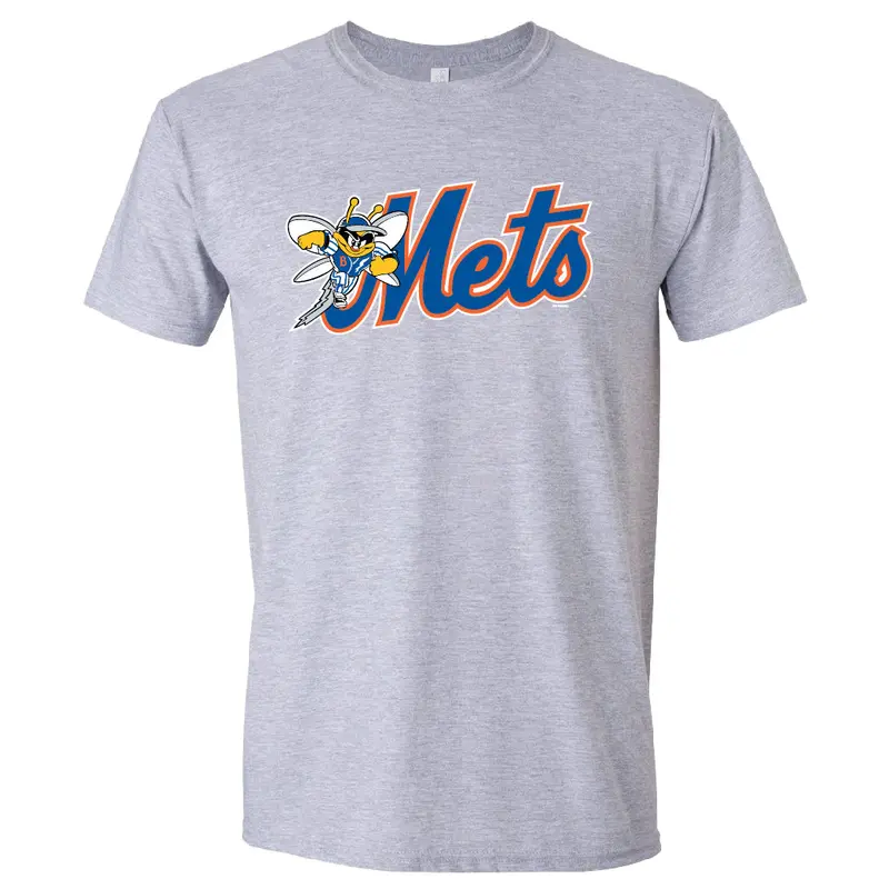 BRP Adult B-Mets 100% Cotton Sport Gray T-Shirt by Bimm Ridder