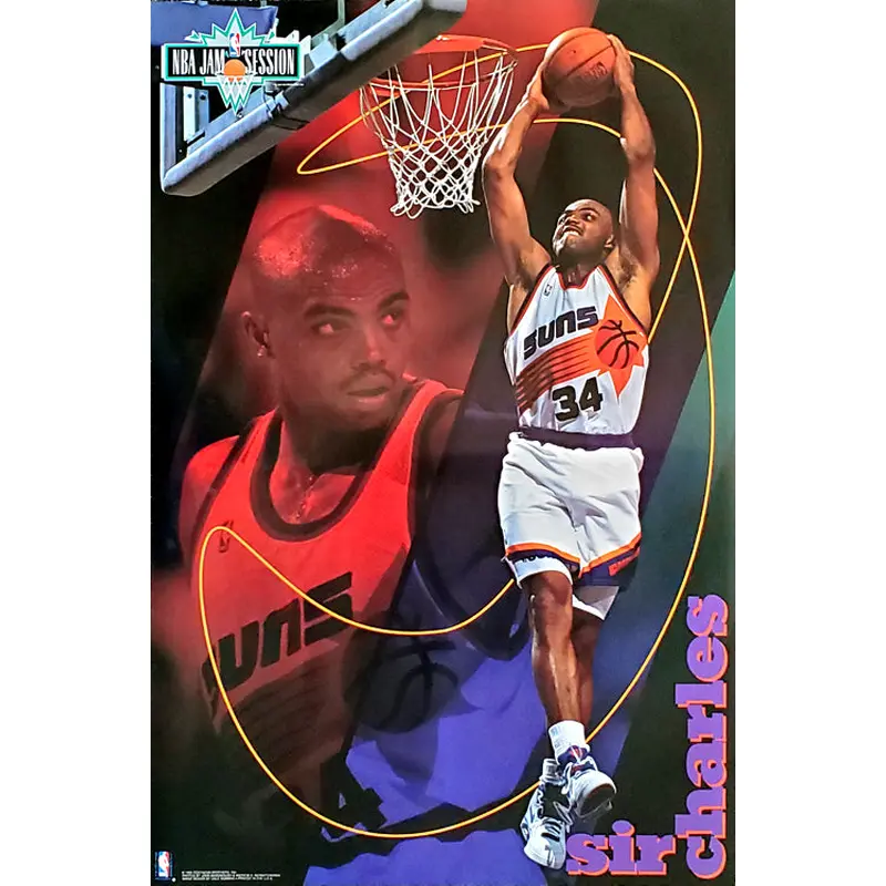 Charles Barkley "Jam Session" Phoenix Suns NBA Action Poster - Costacos Brothers 1993