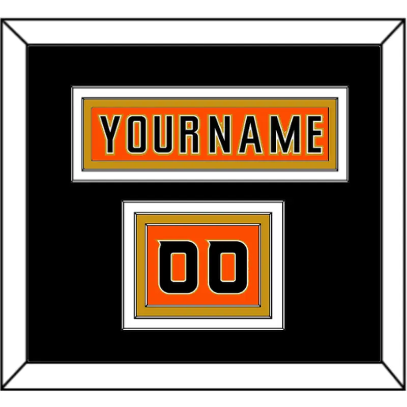 Anaheim Nameplate & Number (Shoulder) - 2014 Stadium Series Orange - Triple Mat 3