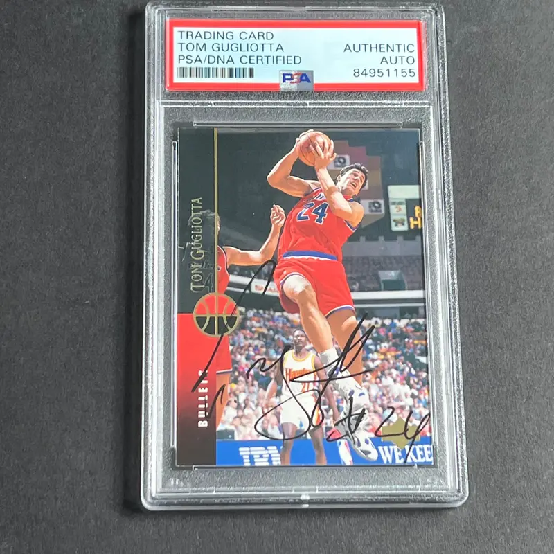 1993-94 Upper Deck #44 Tom Gugliotta Signed AUTO PSA Slabbed Suns