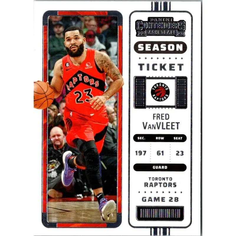 2022 Panini Contenders Game Ticket Red Fred VanVleet #15