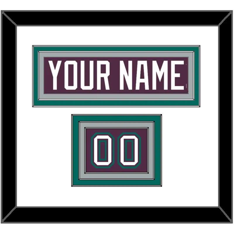 Anaheim Nameplate & Number (Shoulder) - Road Purple (1993-2006) - Triple Mat 2