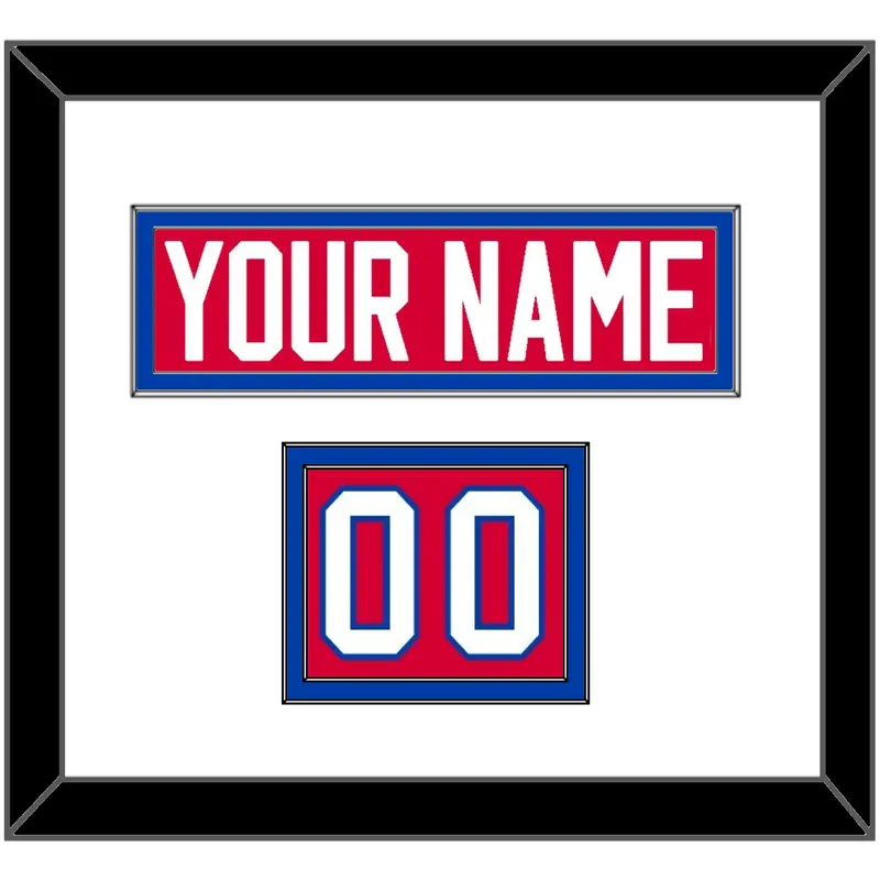 Washington Nameplate & Number (Shoulder) - Road Red (1979-1987) - Double Mat 1