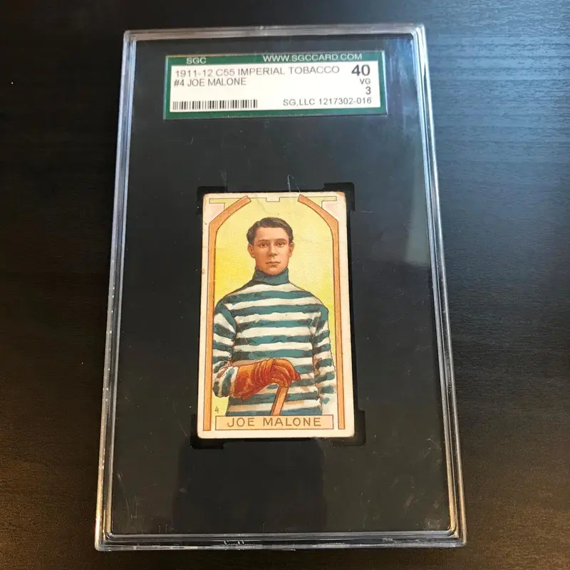 1911 C55 Hockey Joe Malone ROOKIE RC #4 SGC 40 VG 3