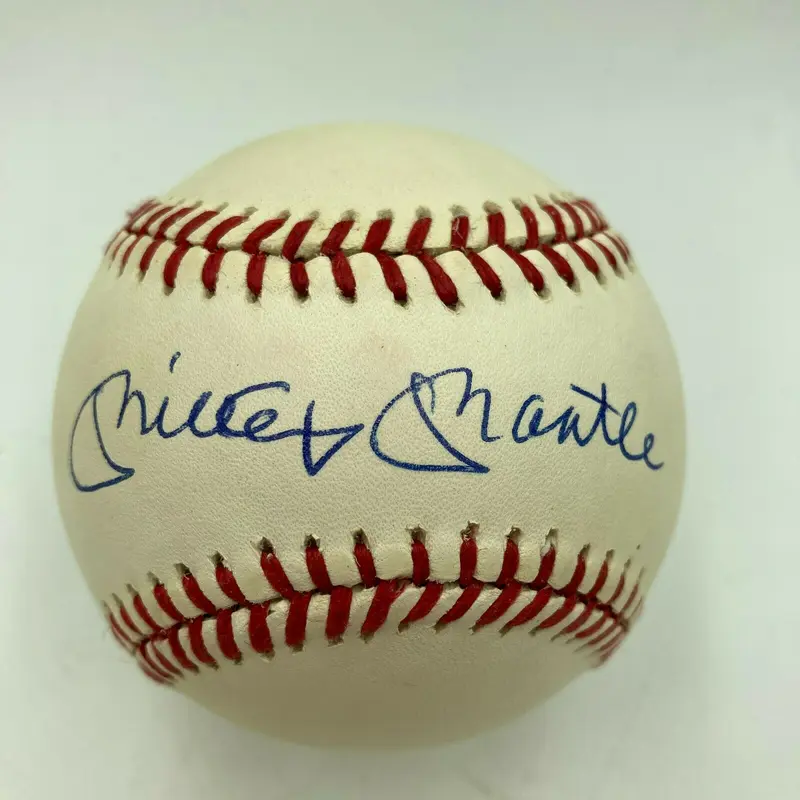 Beautiful Mickey Mantle Signed American League Baseball PSA DNA Graded MINT 9