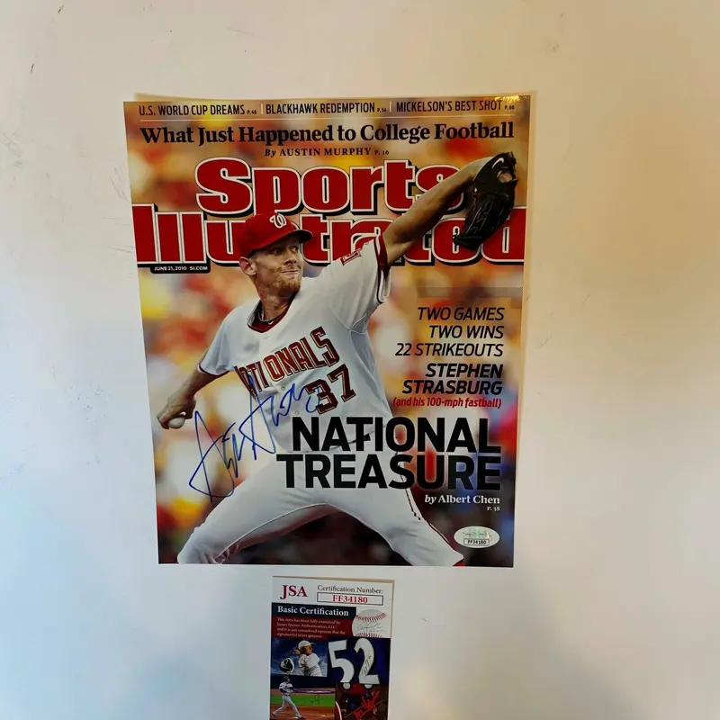Stephen Strasburg Signed Autographed Sports Illustrated Cover Photo JSA COA