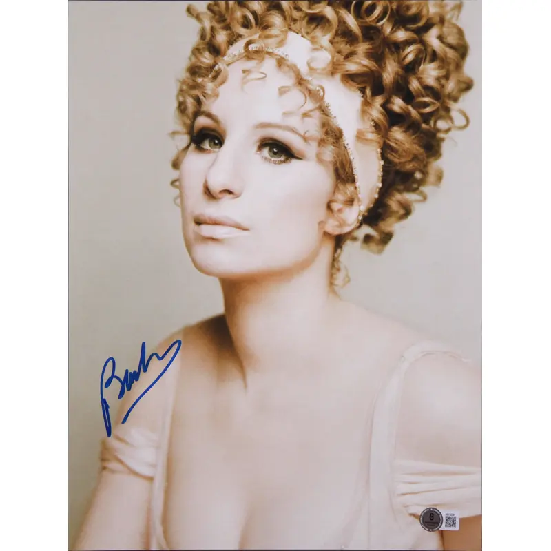 Barbra Streisand Funny Girl Authentic Signed 11x14 Photo Auto 10! BAS #AE13258