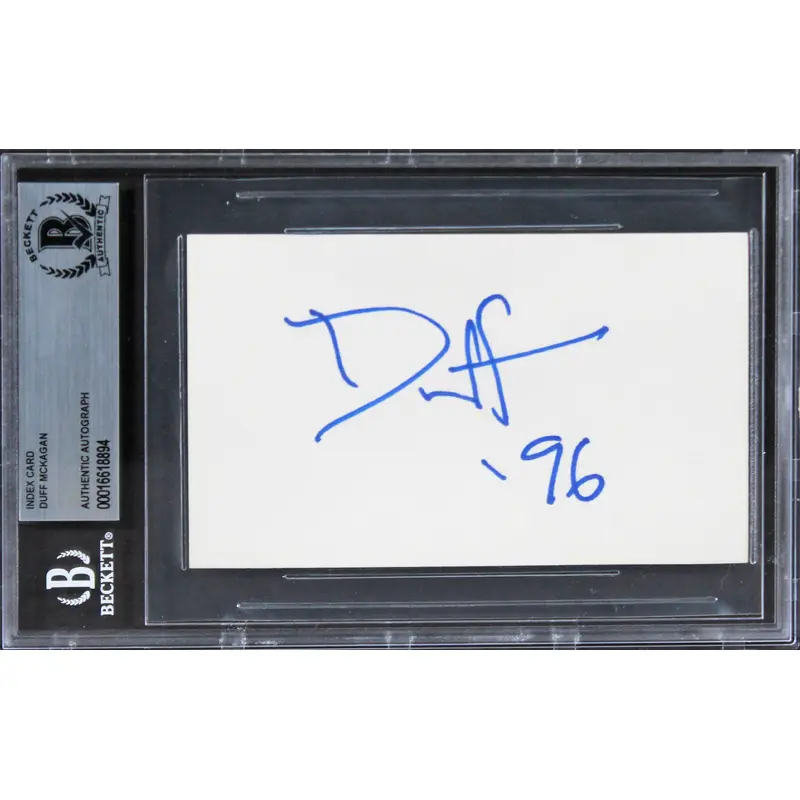 Duff McKagan Guns N' Roses "96" Authentic Signed 3x5 Index Card BAS Slabbed