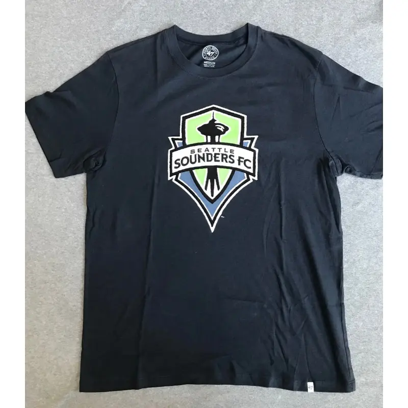 Men's Black Short Sleeve Seattle Sounders T-shirt Size Medium