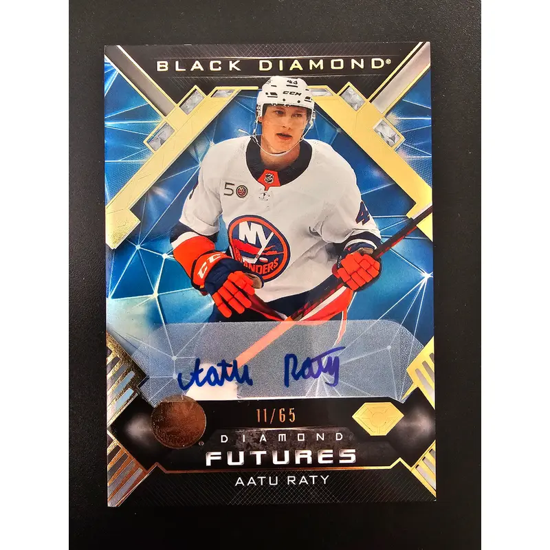 2022-23 Upper Deck Black Diamond Futures Autograph - Aatu Raty #BDF-AR /65 RY