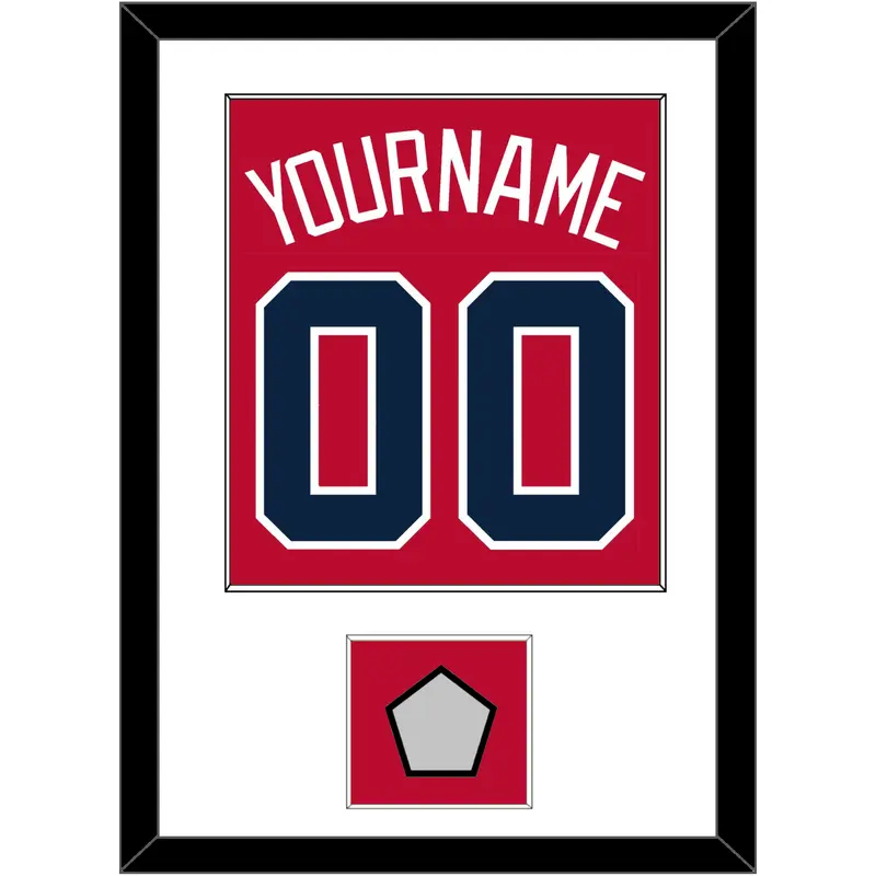 Atlanta Name, Number & World Series Champions Patch - Alternate Home Red - Single Mat 1