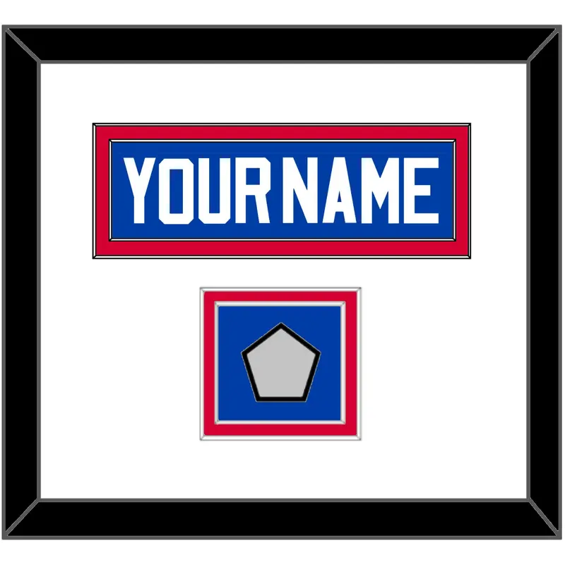 Detroit Name & Champions Patch - Road Blue (1981-1996) - Double Mat 1