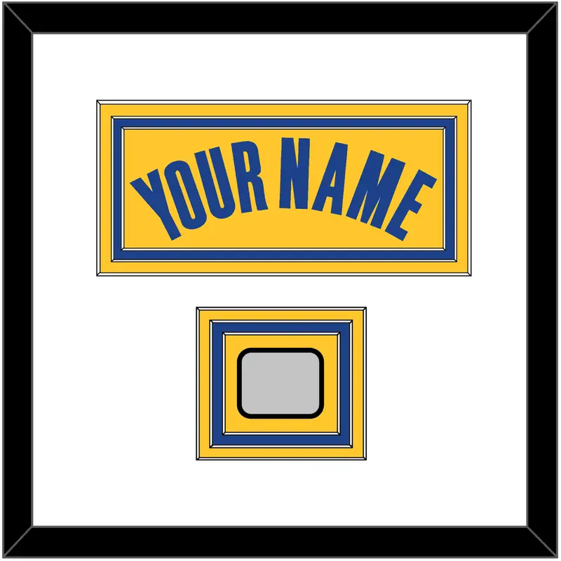 Golden State Name & Champions Patch - Yellow Statement (2019-2022) - Triple Mat 1